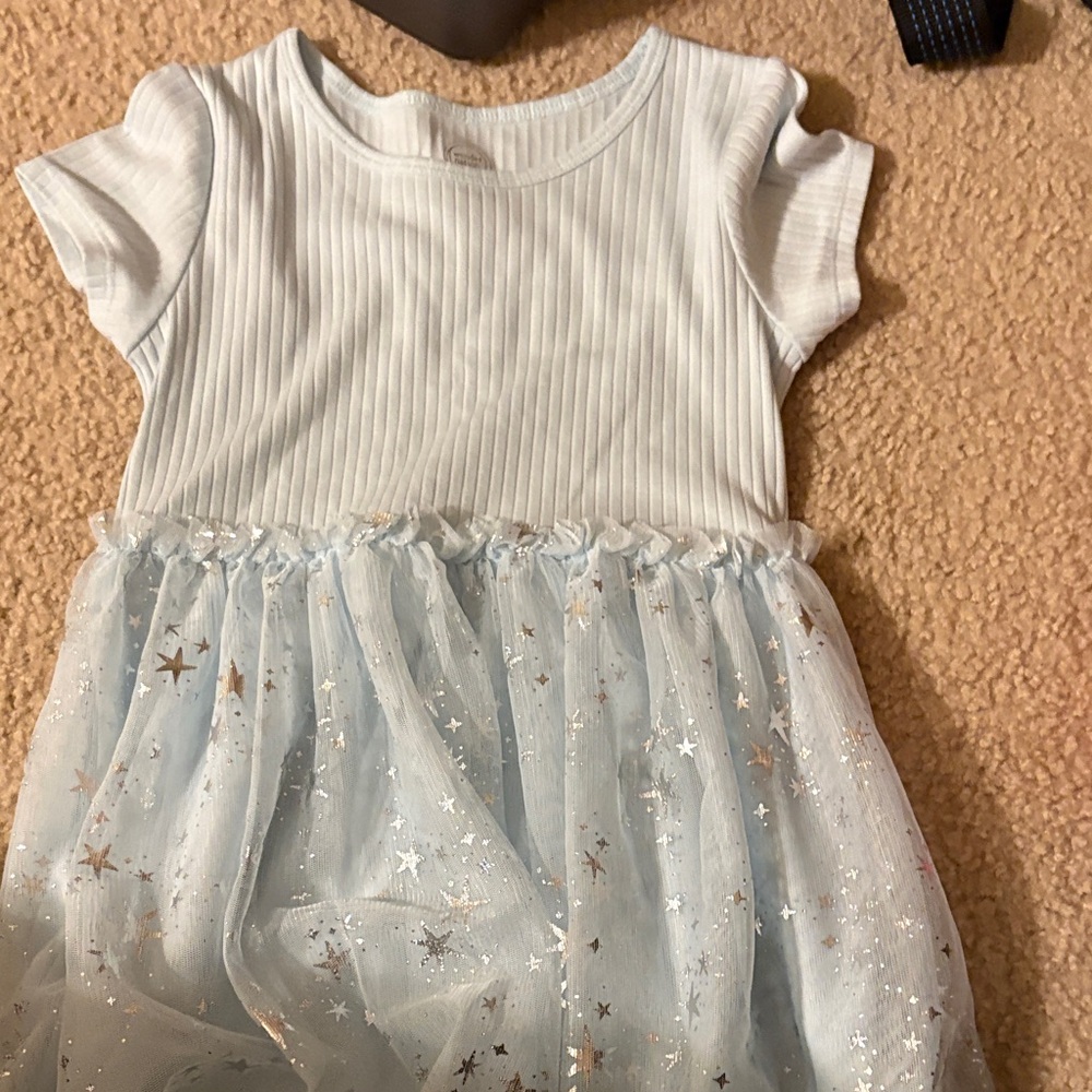 Wonder Nation Light Blue Starry Casual Dress